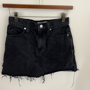 Madewell Black Denim Mini Skirt